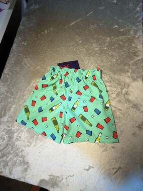 AK Brand Beer Pong Print kids Volley Swim Shorts
